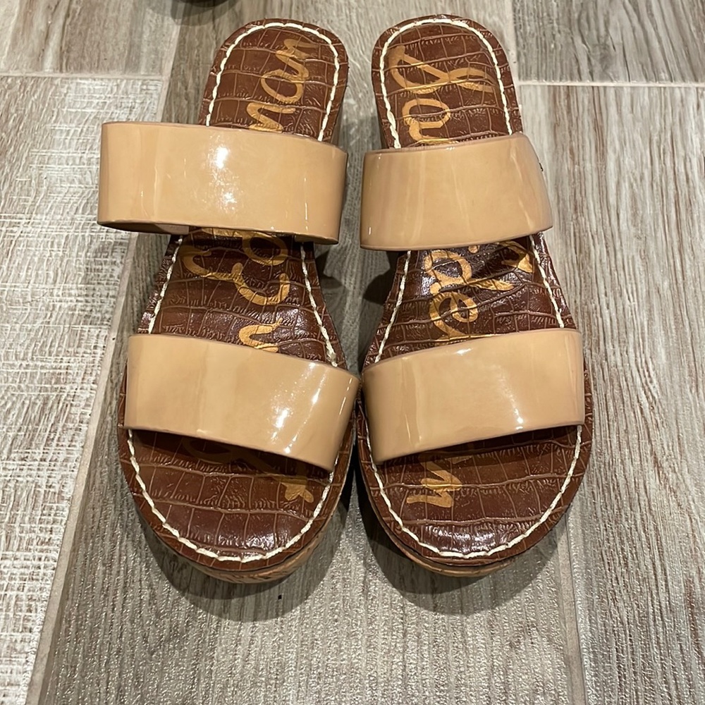 Sam Edelman Women’s Rydell Almond Patent Sandals size 6.5